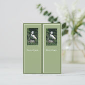 雪エレガントの緑のブックマーク ポストカード (スタンド正面)