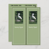 雪エレガントの緑のブックマーク ポストカード (正面/裏面)