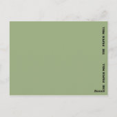 雪エレガントの緑のブックマーク ポストカード (裏面)