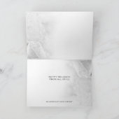 雪エレガントシーンネイビーオーナメントカンパニーホリデイ シーズンカード (内部)