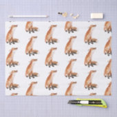 雪エレガント冬の動物レッドキツネティッシュペーパー 薄葉紙 (クラフト)