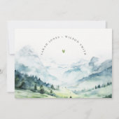 雪エレガント山風景リハーサルディナー 招待状 (裏面)