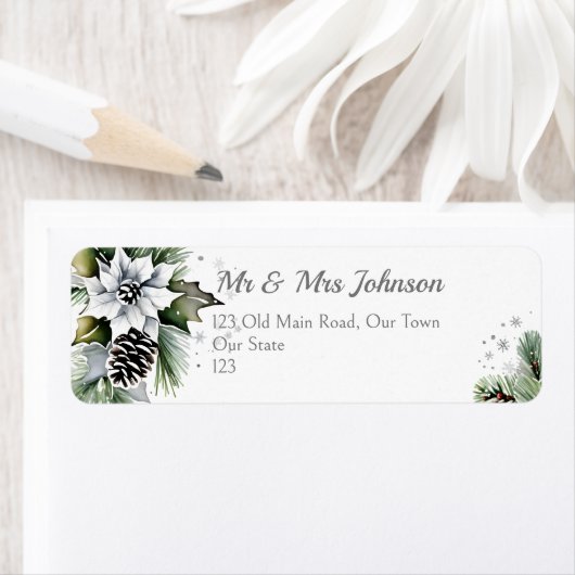 雪エレガント松 ラベル (インサイチュ)