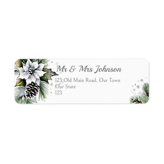 雪エレガント松 ラベル (正面)