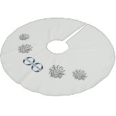 雪エレガント片とカスタムロゴ ブラッシュドポリエステルツリースカート (アングル)