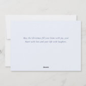 雪エレガント片のクリスマス シーズンカード (裏面)