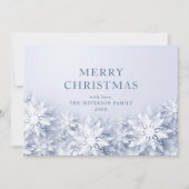 雪エレガント片のクリスマス シーズンカード (正面)