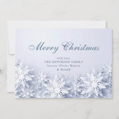 雪エレガント片のクリスマス シーズンカード (正面)