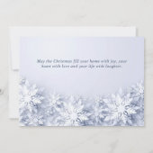 雪エレガント片のクリスマス シーズンカード (裏面)