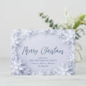 雪エレガント片のクリスマス シーズンカード (スタンド正面)