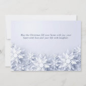 雪エレガント片のクリスマス シーズンカード (裏面)