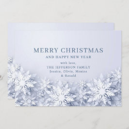 雪エレガント片のクリスマス シーズンカード