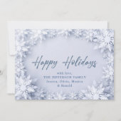 雪エレガント片のクリスマス シーズンカード (正面)