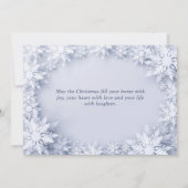 雪エレガント片のクリスマス シーズンカード (裏面)