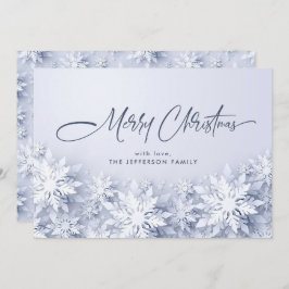 雪エレガント片のクリスマス シーズンカード