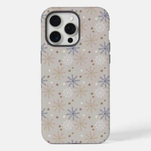 雪エレガント片のベージュ iPhoneケース (裏面)