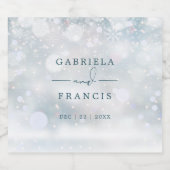 雪エレガント片ウィンターワンダー結婚ランド ビールラベル (シングルラベル)