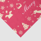 雪エレガント片エンジェル&サンタ |クリスマス赤 薄葉紙 (詳細)