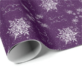 雪エレガント片オンパープルアメジスト ラッピングペーパー (ロールコーナー)