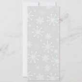 雪エレガント片オーナメントクリスマス 招待状 (裏面)