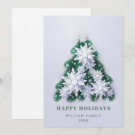 雪エレガント片クリスマスグリーティングホリデー シーズンカード