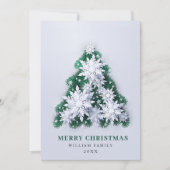 雪エレガント片クリスマスグリーティング3 PHOTO シーズンカード (正面)