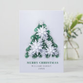 雪エレガント片クリスマスグリーティング3 PHOTO シーズンカード (スタンド正面)