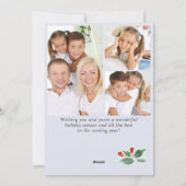 雪エレガント片クリスマスグリーティング3 PHOTO シーズンカード (裏面)