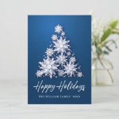 雪エレガント片クリスマスツリーグリーティング シーズンカード (スタンド正面)