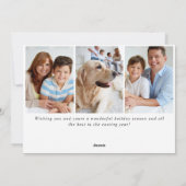 雪エレガント片クリスマスツリー4写真 シーズンカード (裏面)