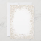 雪エレガント片クリスマスホリデー招待状 (裏面)