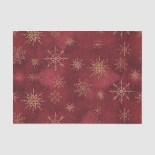雪エレガント片クリスマスレッドローズ金ゴールド冬 薄葉紙 (正面)