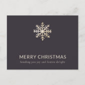 雪エレガント片クリスマス葉書 シーズンポストカード (正面)