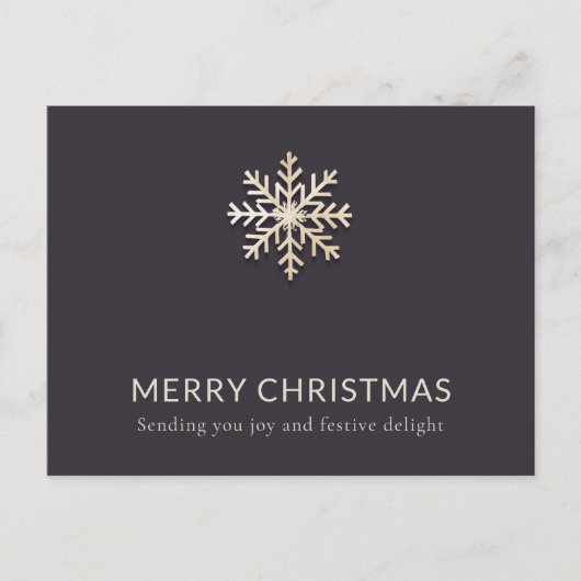 雪エレガント片クリスマス葉書 シーズンポストカード (正面)