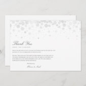 雪エレガント片サンキューカード サンキューカード (正面/裏面)