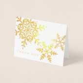 雪エレガント片シンプルありがとう金ゴールド 箔カード (正面)