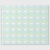 雪エレガント片ティール（緑がかった色）グリーンパターン ラッピングペーパー (フラット)