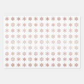 雪エレガント片パターン（の模様が）ある ラッピングペーパーシート (正面)