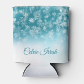 雪エレガント片パーソナライズされた |クーラーボックス 缶クーラー (正面)