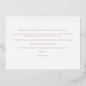 雪エレガント片フォトフレームクリスマスバラ金ゴールド 箔シーズンカード (裏面)