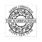 雪エレガント片フレースのようィリグリー#2ファミリ名 セルフインキングスタンプ (デザイン)