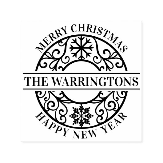 雪エレガント片フレースのようリグリーの姓 セルフインキングスタンプ (デザイン)