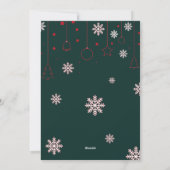 雪エレガント片フローラメリークリスマスフォト シーズンカード (裏面)