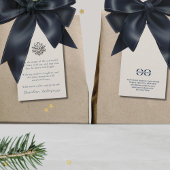 雪エレガント片ホリデーカスタマイズ可能メッセージ ギフトタグ