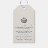 雪エレガント片ホリデーカスタマイズ可能メッセージ ギフトタグ (正面)