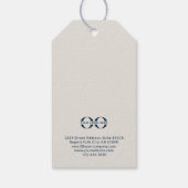 雪エレガント片ホリデーカスタマイズ可能メッセージ ギフトタグ (裏面)