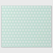 雪エレガント片ミントグリーンクリスマス ラッピングペーパー (フラット)