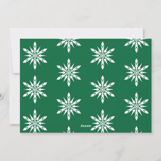 雪エレガント片メリークリスマスカスタム写真 シーズンカード (裏面)