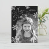 雪エレガント片モノクロ2枚フォト シーズンカード (スタンド正面)