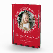 雪エレガント片リースレッドクリスマス フォトブロック (右)
